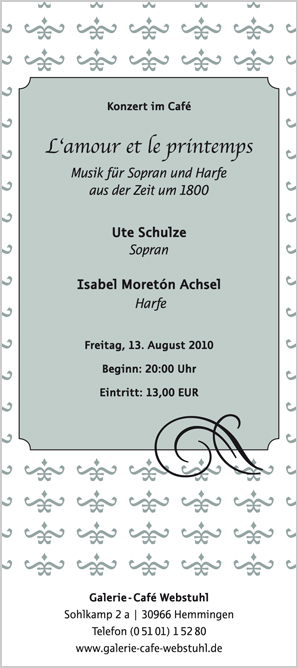 Einladung GCW Konzert Sopran und Harfe 2010